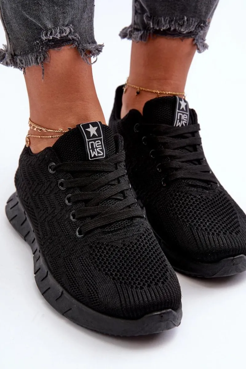 Clearance Evento Materiałowe Buty Sportowe Damskie Czarne Kephope