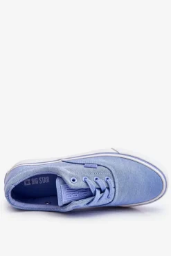 Clearance Big Star Shoes Materiałowe Tenisówki Na Platformie Big Star LL274145 Niebieskie