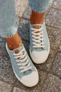 Discount Big Star Shoes Materiałowe Trampki Damskie Big Star RR274796 e Niebieski