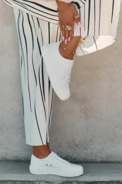 New Materiałowe Trampki Damskie Big Star RR274405 Białe Damskie Trampki Damskie Big Star|Trampki Damskie Niskie