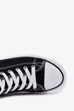 Hot Big Star Shoes Materiałowe Trampki Męskie Big Star NN174304 HI-POLY SYSTEM Czarne Czarny