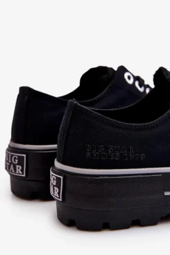 Discount Big Star Shoes Materiałowe Trampki Na Platformie Big Star LL274149 Czarne