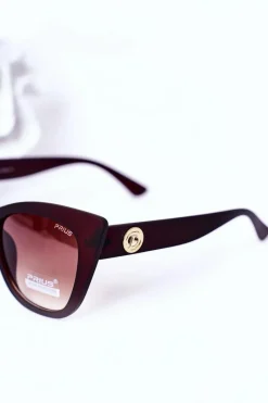 Clearance Matowe Okulary Przeciwsłoneczne Cat Eye Brązowe Ombre Okulary