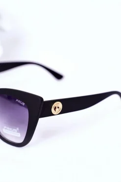 Best Matowe Okulary Przeciwsłoneczne Cat Eye Czarne Ombre Okulary
