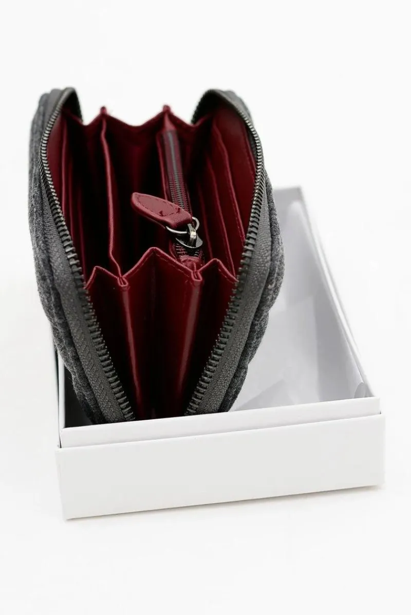 Best Mały Ciemnoszary Damski Portfel DIANA&CO Portfele