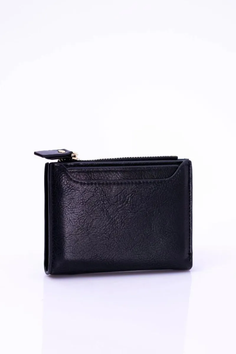 Sale Mały Czarny Portfel Damski Złoty Zamek Portfele