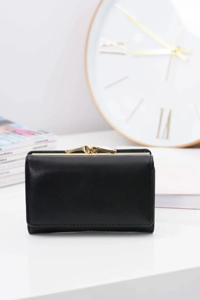 Hot Mały Damski Czarny Portfel Na Bigiel Portfele