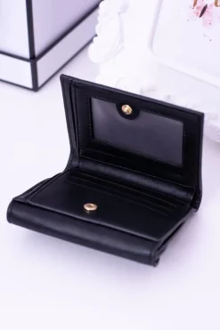 Discount Mały Damski Czarny Portfel Portmonetka Portfele