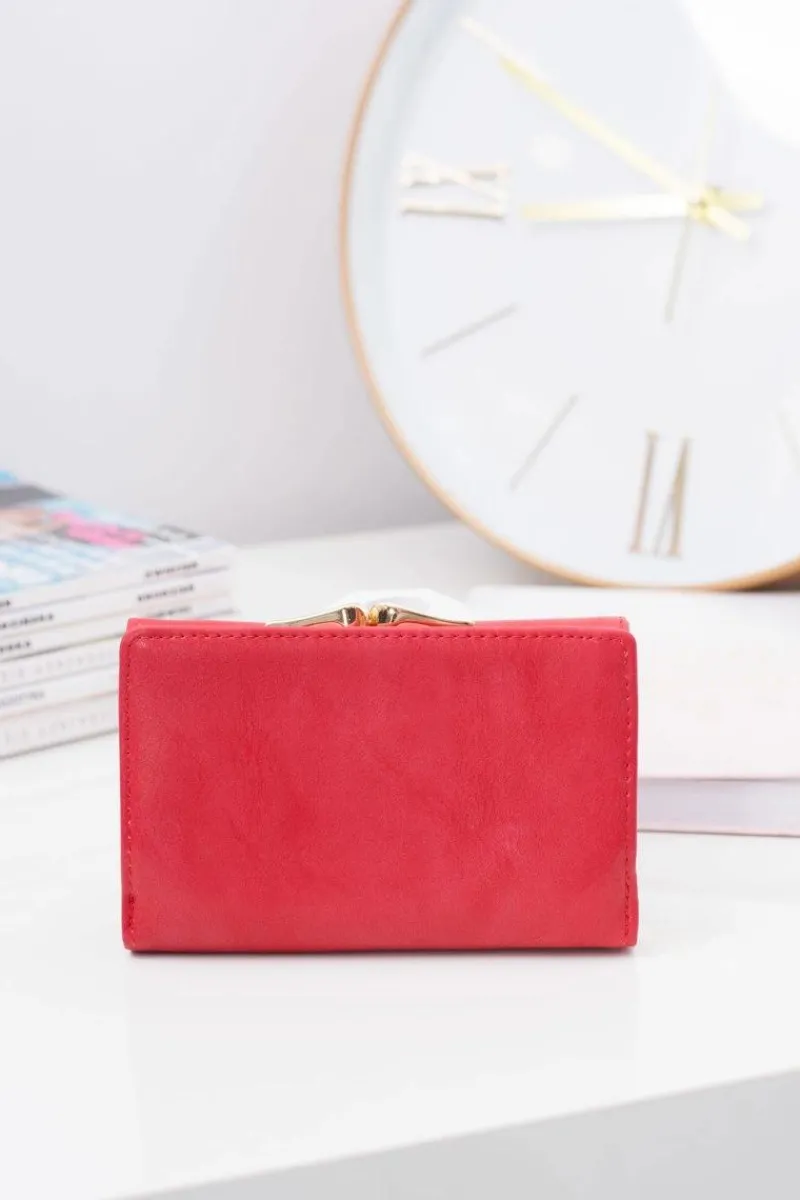 Portfele>Boto Mały Damski Czerwony Portfel Na Bigiel