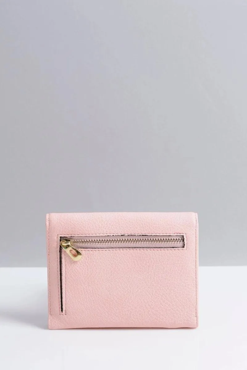 Best Mały Damski Portfel Pudrowy Róż Portmonetka Portfele