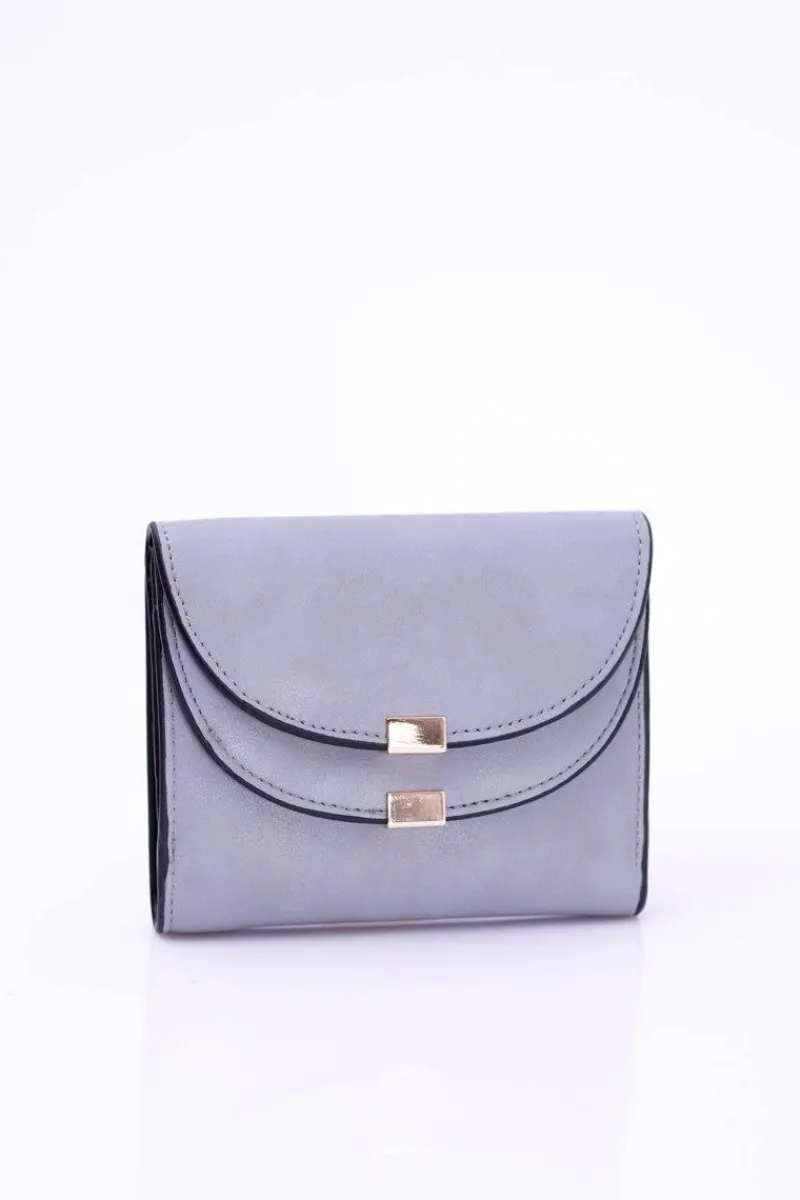 Online Mały Damski Szaro-niebieskiPortfel Portmonetka Portfele