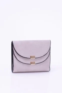 Outlet Boto Mały Damski Szary Portfel Portmonetka