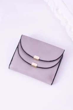 Outlet Boto Mały Damski Szary Portfel Portmonetka