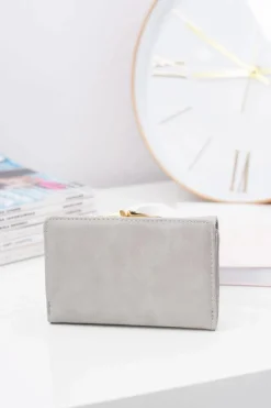 Online Mały Damski Szary Portfel Na Złoty Bigiel Portfele