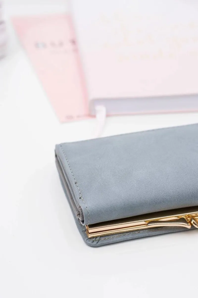 Portfele>Boto Mały Damski Szary Portfel Na Bigiel