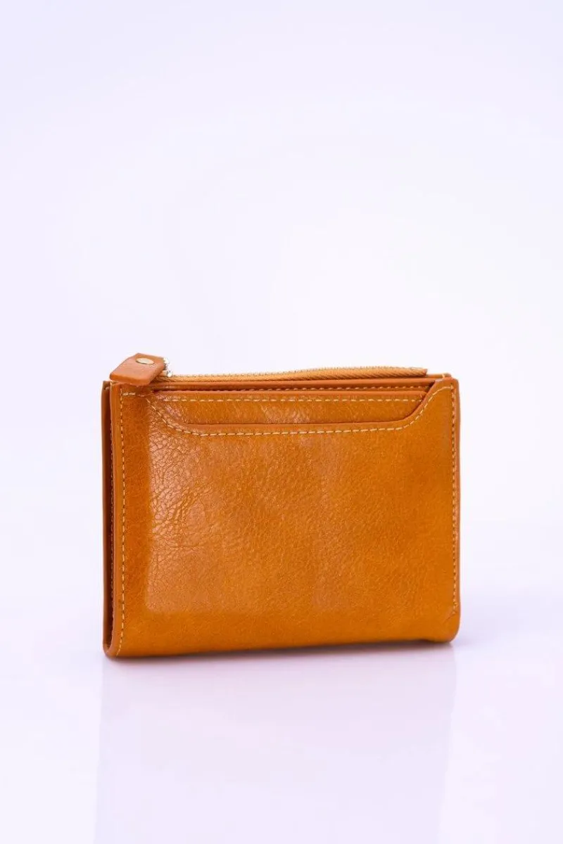 Best Mały Musztardowy Portfel Damski Złoty Zamek Portfele