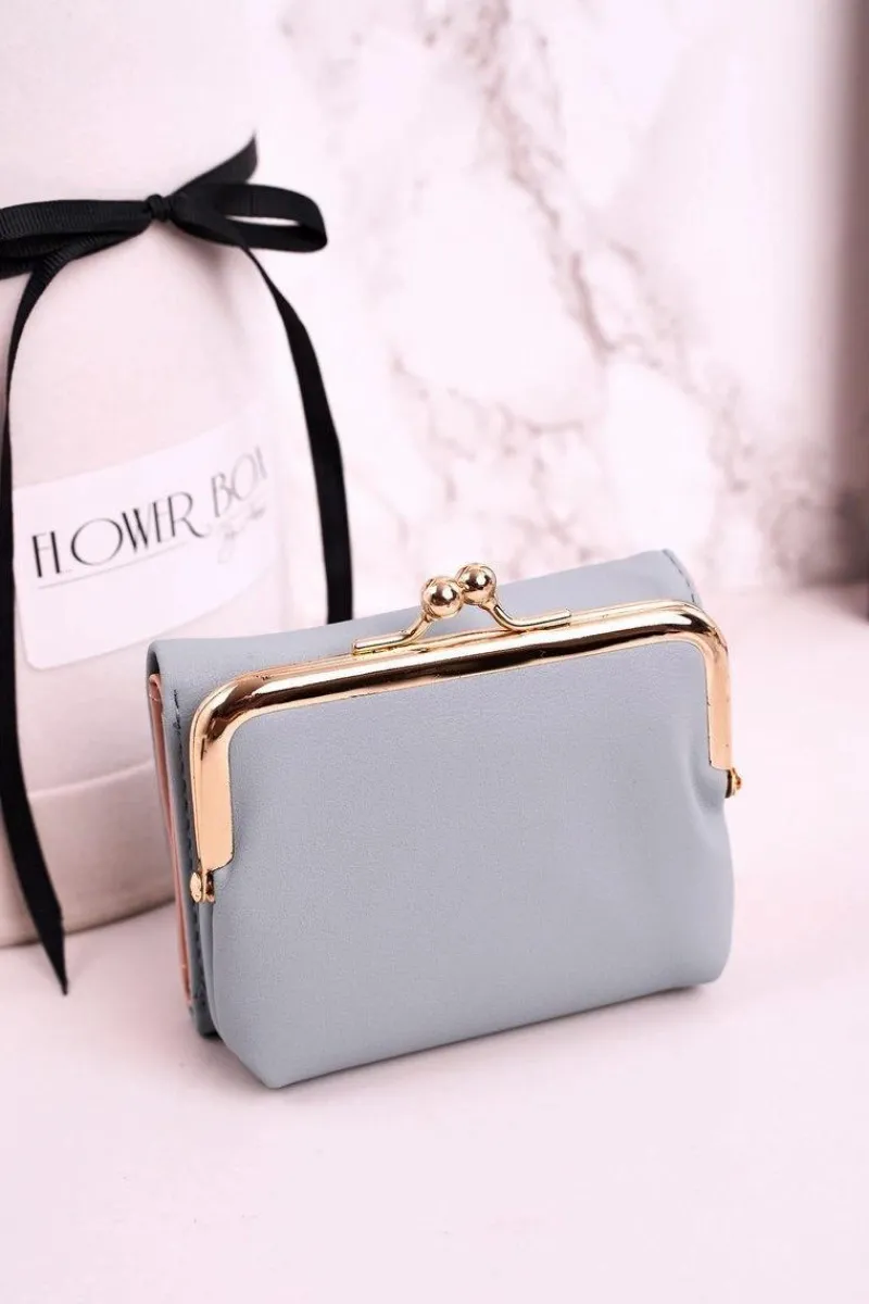 Portfele>Boto Mały Portfel Damski Zapinany Na Bigiel MILANO Niebieski