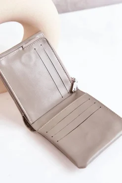 New Mały Portfel Na Magnes Szary Damaris Portfele