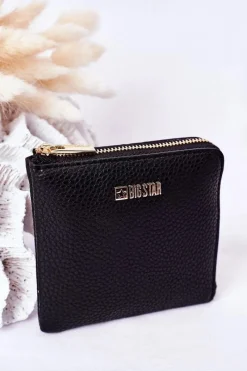 Portfele>Big Star Shoes Mały Portfel Podkówka Big Star HH674013 Czarny