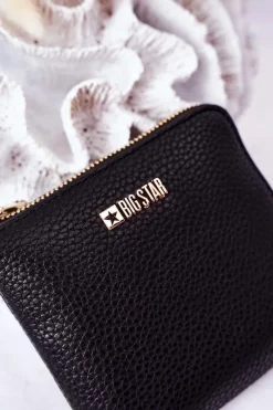 Portfele>Big Star Shoes Mały Portfel Podkówka Big Star HH674013 Czarny