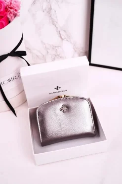 Clearance Boto Mały Portfel Podkówka Zapinany Na Bigiel MILANO Srebrny