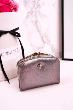 Clearance Boto Mały Portfel Podkówka Zapinany Na Bigiel MILANO Srebrny