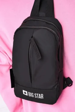 Plecaki>Big Star Shoes Mały Sportowy Plecak Na Jedno Ramię Big Star HH574108 Czarny