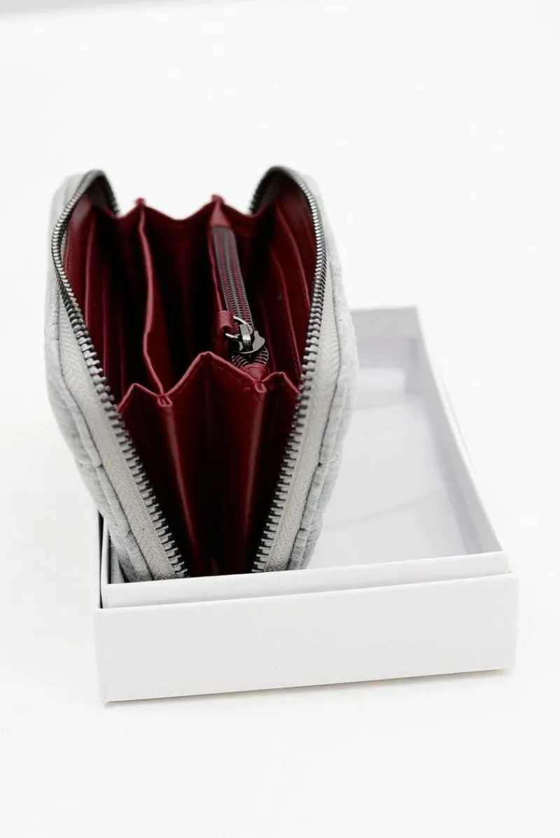 Clearance Mały Szary Damski Portfel DIANA&CO Portfele