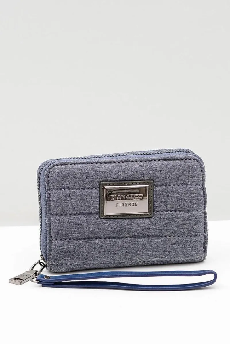 New Boto Mały Szary Damski Portfel Jeans DIANA&CO