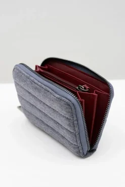 New Boto Mały Szary Damski Portfel Jeans DIANA&CO