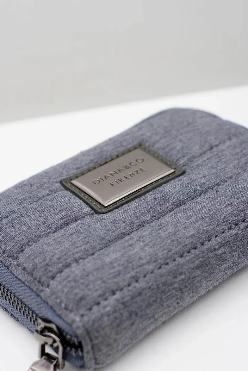 New Boto Mały Szary Damski Portfel Jeans DIANA&CO