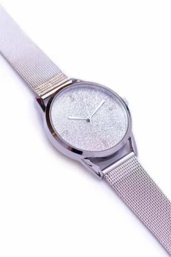 Hot Damski Srebrny Zegarek Bransoleta Brokat Rapter Zegarki