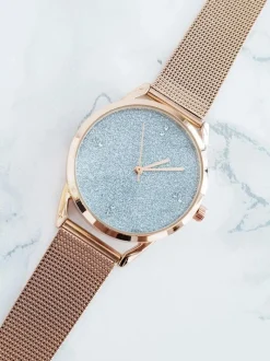 Clearance Damski Zegarek Bransoleta Brokat Rapter Złoty Róż Zegarki