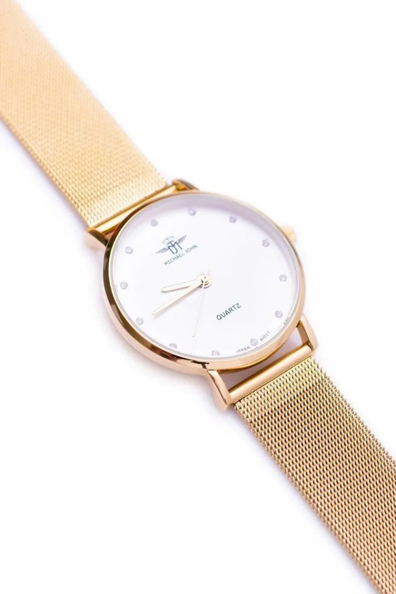 Clearance Damski Złoty Zegarek Bransoleta Ferrou Zegarki