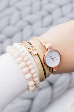 Outlet Boto Miedziany Zegarek Damski Podwójny Pasek