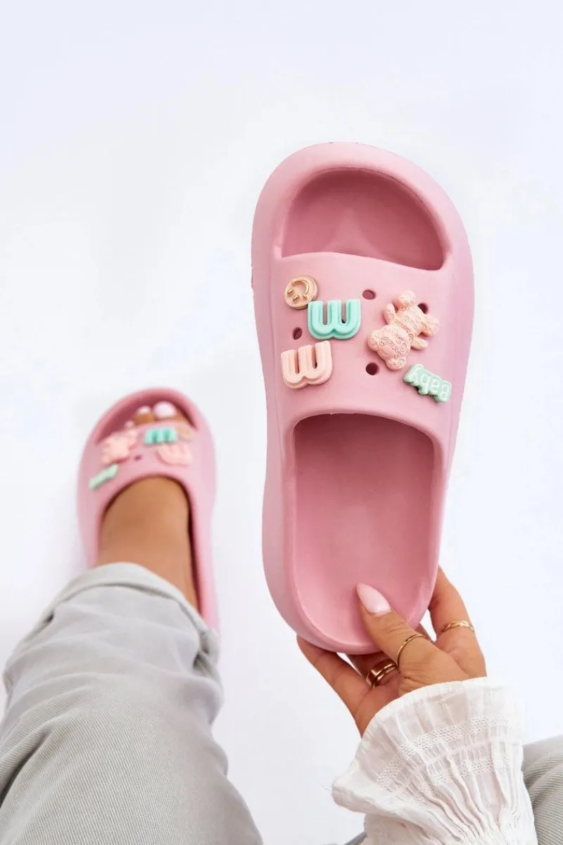 Klapki Na Platformie|Klapki Damskie Klasyczne>Boto Miękkie Damskie Piankowe Klapki Z Ozdobami Różowe Lorie