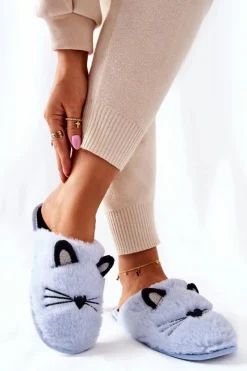 Online Evento Miękkie Papcie Kotki Z Uszami Niebieskie Distty