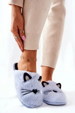 Online Evento Miękkie Papcie Kotki Z Uszami Niebieskie Distty