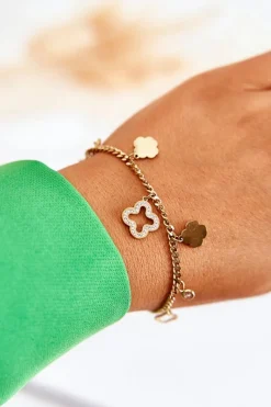 Bransoletki>Glam Chic Modna Bransoletka Z Ozdobami Złota