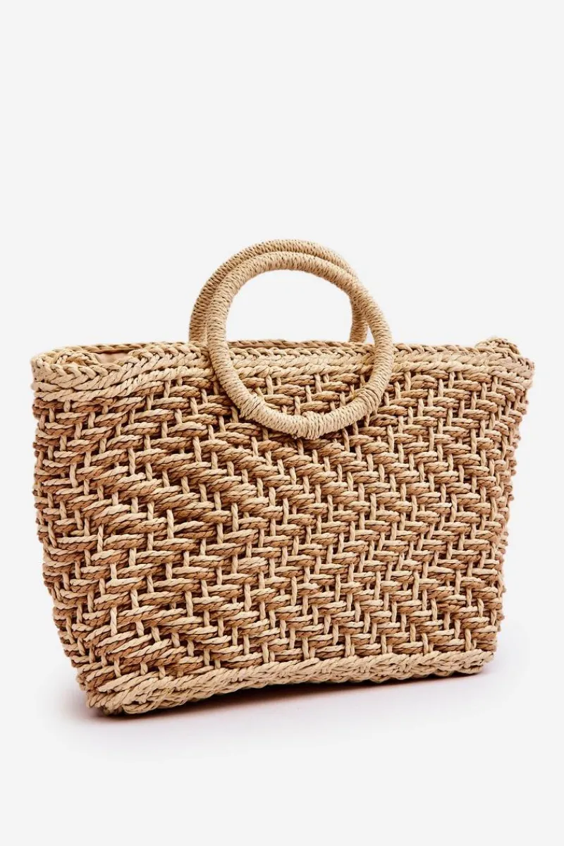 Boto Modna Duża Torebka Na Zamek Beżowa