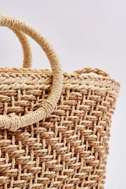 Boto Modna Duża Torebka Na Zamek Beżowa