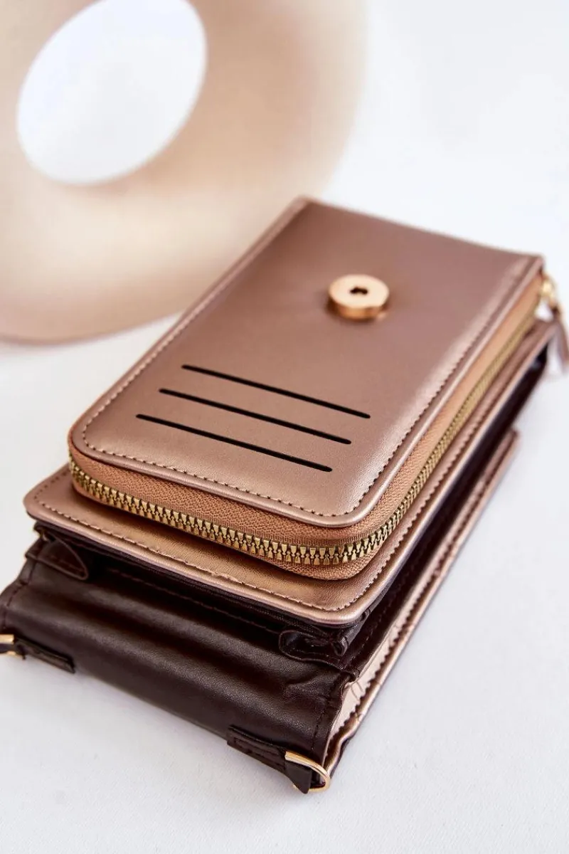 Listonoszki|Portfele>Boto Modna Torebka Portfel 2w1 Z Tłoczeniem Złota Savano