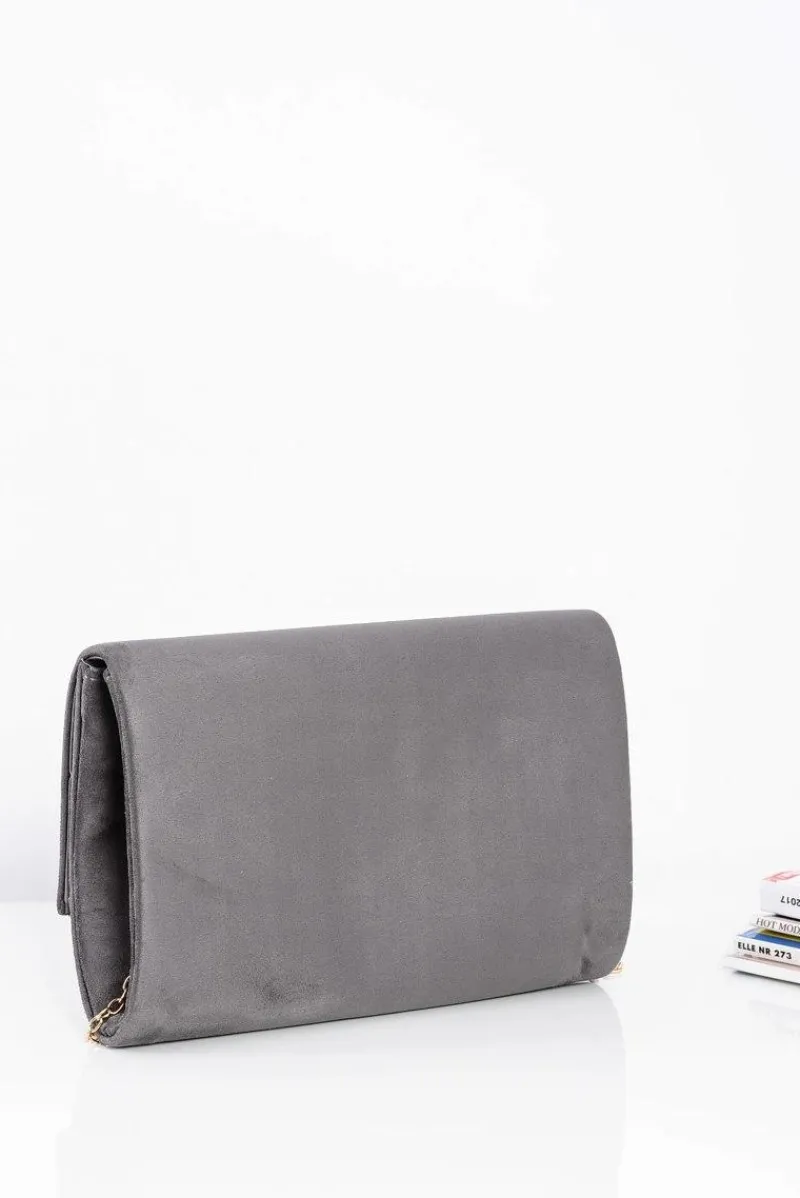 Boto Modna Zamszowa Damska Kopertówka Na Złotym Łańcuszku