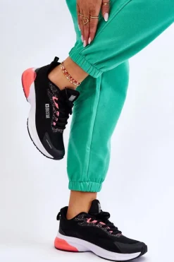 New Modne Buty Sportowe Memory Foam System Big Star LL274318 Czarne Damskie Buty Sportowe Big Star|Sneakersy Damskie