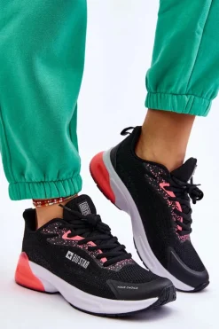 New Modne Buty Sportowe Memory Foam System Big Star LL274318 Czarne Damskie Buty Sportowe Big Star|Sneakersy Damskie