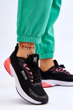 New Modne Buty Sportowe Memory Foam System Big Star LL274318 Czarne Damskie Buty Sportowe Big Star|Sneakersy Damskie