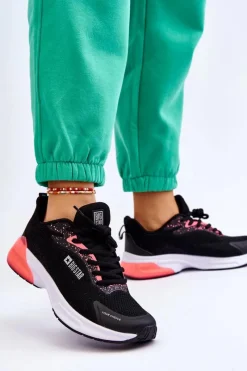 New Modne Buty Sportowe Memory Foam System Big Star LL274318 Czarne Damskie Buty Sportowe Big Star|Sneakersy Damskie