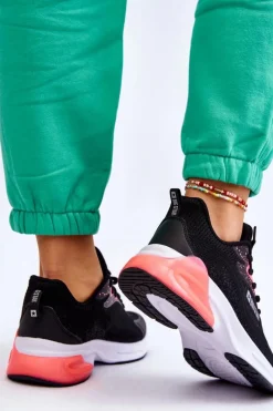 New Modne Buty Sportowe Memory Foam System Big Star LL274318 Czarne Damskie Buty Sportowe Big Star|Sneakersy Damskie