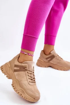 Boto Modne Buty Sportowe Sneakersy Beżowe Frezio