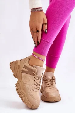 Boto Modne Buty Sportowe Sneakersy Beżowe Frezio